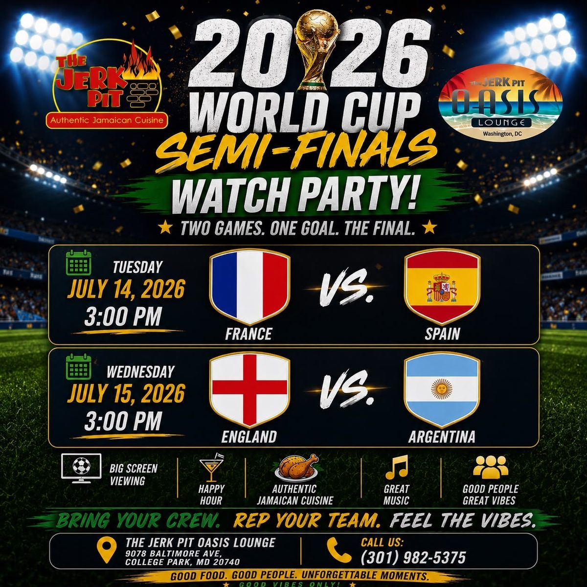 Catch the FIFA World Cup at The Jerk Pit!